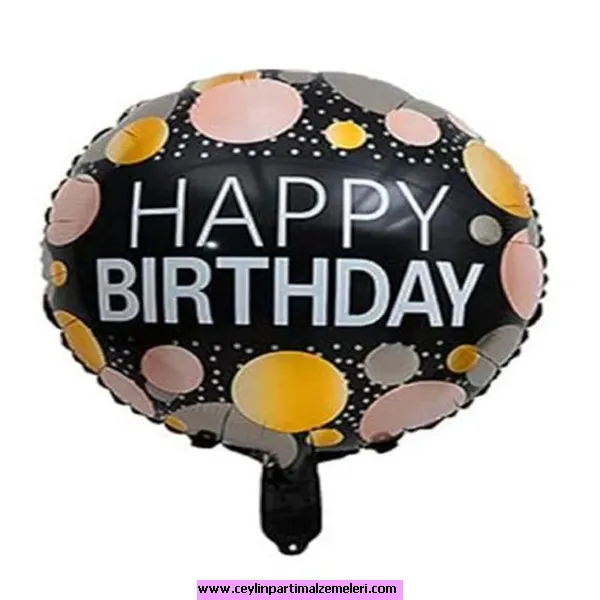 Happy Yuvarlak Folyo Balon